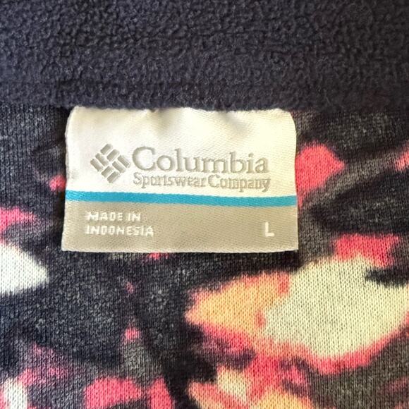 Columbia Women’s Sz Large 1/4 Zip Fleece Pullover Sweatshirt Printed - Picture 3 of 7